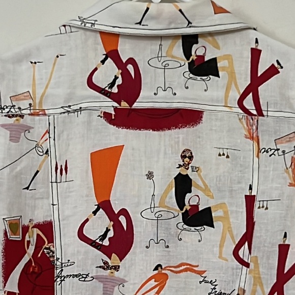 Drama Jacket 100% Linen Four Front Pockets - Picture 5 of 11